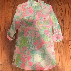 Lilly Pulitzer XS Jupiter Island tunic coverup
